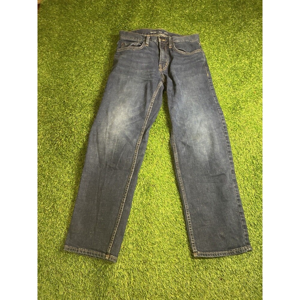 Old Navy Jeans Mens 30x30 Dark Wash Loose Built-In Flex Straight Leg Denim